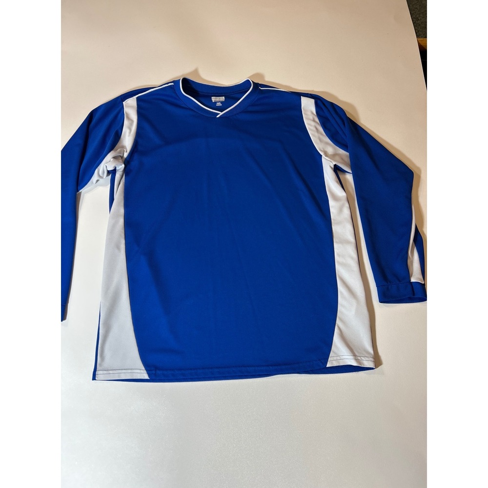 Augusta Sportswear Jersey Mens Large Blue Excellent Long Sleeve Moisture Wick